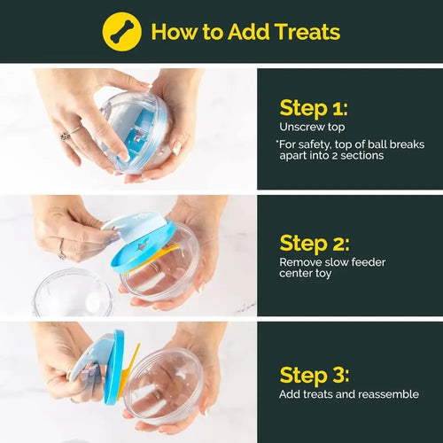 IQ Treat Dispenser Ball – Interactive Dog & Cat Toy